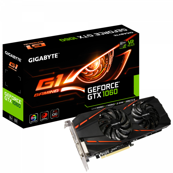 Видеокарта Gigabyte GeForce GTX 1060 (GV-N1060G1 GAMING-6GD)